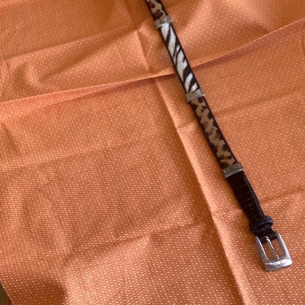 Brighton thin belt with animal decor panels